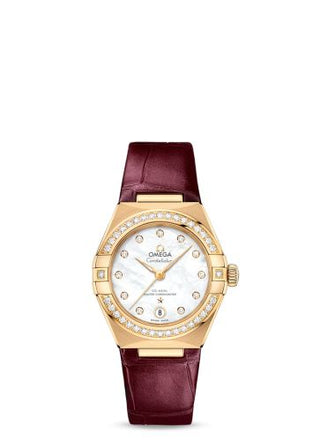 Omega - 131.58.29.20.55.001  Constellation Manhattan 29 Co-Axial Master Chronometer Yellow Gold / Diamond / MOP