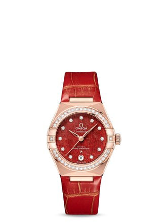 Omega - 131.58.29.20.99.005  Constellation Manhattan 29 Co-Axial Master Chronometer Sedna Gold / Diamond / Red Aventurine