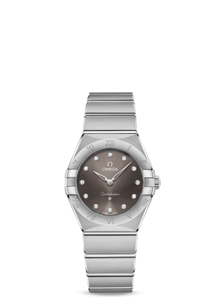 Omega - 131.10.28.60.56.001  Constellation Manhattan 28 Quartz Stainless Steel / Grey - Diamond