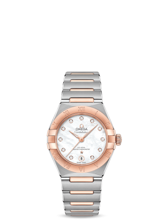 Omega - 131.20.29.20.55.001  Constellation Manhattan 29 Co-Axial Master Chronometer Stainless Steel / Sedna Gold / MOP