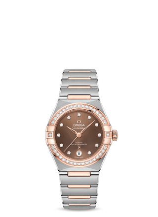 Omega - 131.25.29.20.63.001  Constellation Manhattan 29 Co-Axial Master Chronometer Stainless Steel / Sedna Gold / Brown Diamond / Diamond