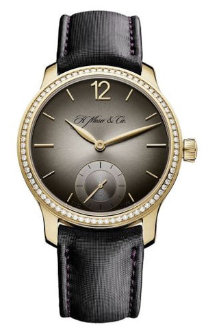 H. Moser & Cie - 1321-0114  Venturer Small Seconds, Rose Gold Diamond Bezel, Fumé Dial