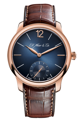 H. Moser & Cie - 1321-0401  Endeavour Small Seconds, Red Gold, Blue Fumé Dial