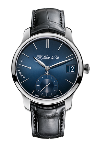 H. Moser & Cie - 1341-0601  Endeavour Perpetual Calendar, Palladium, Blue Fumé Dial