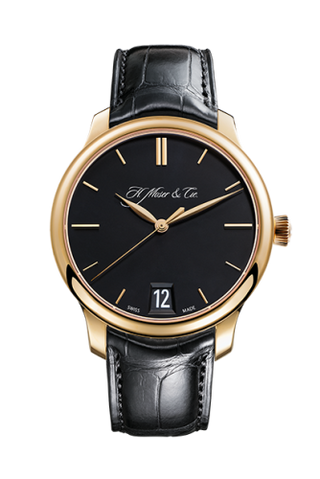 H. Moser & Cie - 1342-0100  Endeavour Big Date, Rose Gold, Black Dial