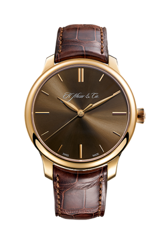 H. Moser & Cie - 1343-0103  Endeavour Centre Seconds, Rose Gold, Marrone Dial