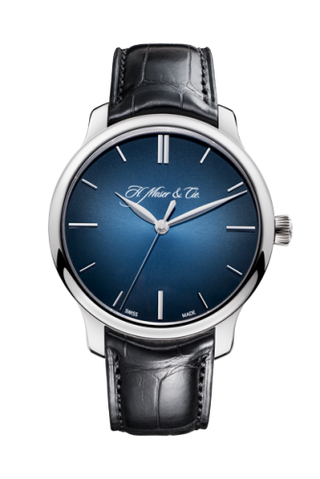 H. Moser & Cie - 1343-0601  Endeavour Centre Seconds, Palladium, Blue Fumé Dial