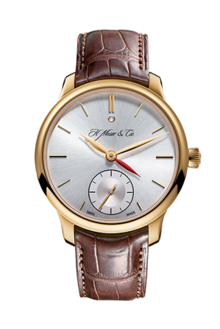 H. Moser & Cie - 1346-0101  Endeavour Dual Time, Rose Gold, Argenté Dial