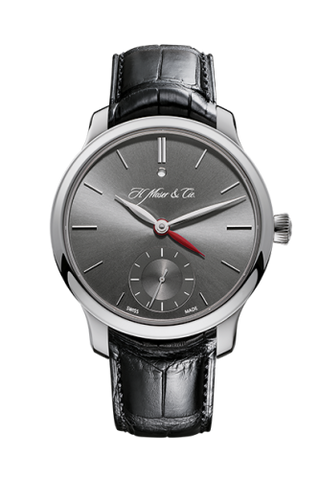 H. Moser & Cie - 1346-0301  Endeavour Dual Time, Platinum, Ardoise Dial