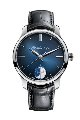 H. Moser & Cie - 1348-0300  Endeavour Moon Platinum, / Blue Fumé