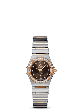 Omega - 1360.60.00  Constellation Quartz 22.5 '95 Stainless Steel / Red Gold / Diamond / Brown