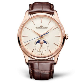 Jaeger-LeCoultre - 1362510  Master Ultra Thin Moon Pink Gold / Eggshell / Alligator