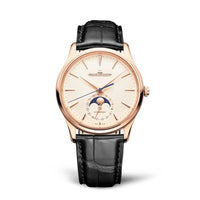 Jaeger-LeCoultre Master Ultra Thin Date Pink Gold - Diamond / Eggshell / Alligator (1362511)