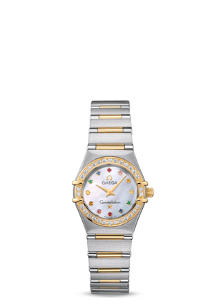 Omega - 1367.79.00  Constellation Quartz 25.5 '95 Stainless Steel / Yellow Gold / Diamond / MOP Iris