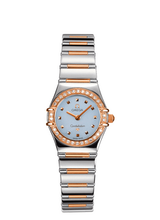 Omega - 1368.74.00  Constellation Quartz 22.5 My Choice Stainless Steel / Red Gold / Diamond / Blue