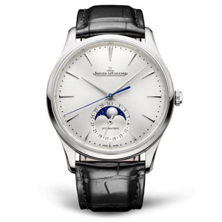 Jaeger-LeCoultre - 1368430  Master Ultra Thin Moon Stainless Steel / Silver / Alligator