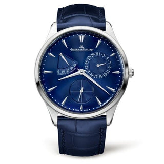 Jaeger-LeCoultre - 1378480  Master Ultra Thin Réserve de Marche Stainless Steel / Blue / Alligator