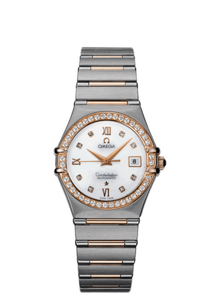 Omega - 1397.76.00  Constellation Automatic 27.5 Stainless Steel / Red Gold / Diamond / MOP