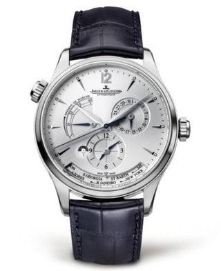 Jaeger-LeCoultre - 1428421  Master Geographic Stainless Steel / Silver / Alligator