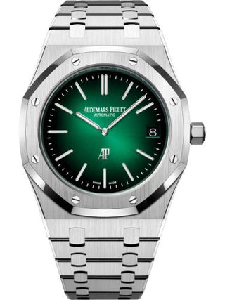 Audemars Piguet - 15202PT.OO.1240PT.01  Royal Oak Extra-Thin Platinum / Green