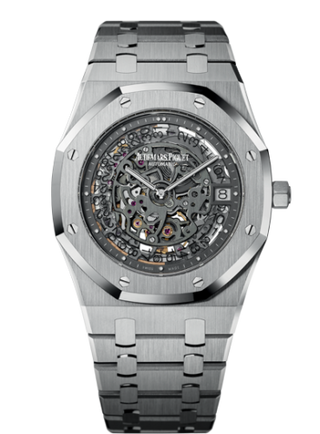 Audemars Piguet - 15203PT.OO.1240PT.01  Royal Oak Openworked 15203 Extra-Thin 40th Anniversary Platinum