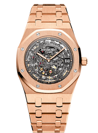 Audemars Piguet - 15204OR.OO.1240OR.01  Royal Oak 15204 Openworked Extra-Thin Pink Gold