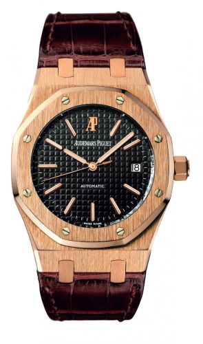 Audemars Piguet - 15300OR.OO.D088CR.01  Royal Oak 15300 Date Pink Gold / Black / Strap