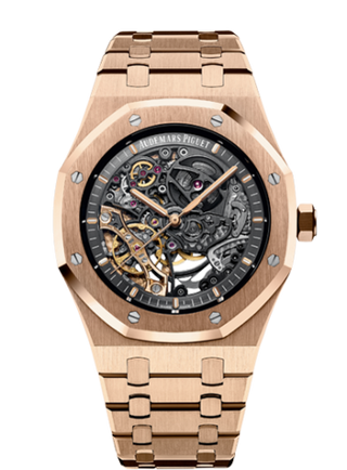 Audemars Piguet - 15407OR.OO.1220OR.01  Royal Oak 41 Double Balance Wheel Openworked Pink Gold