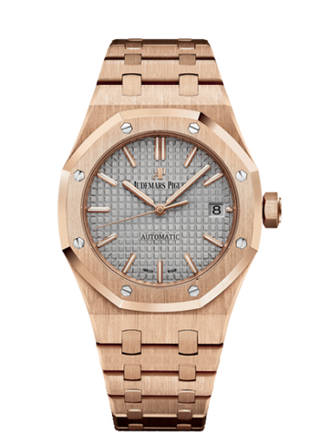 Audemars Piguet - 15450OR.OO.1256OR.01  Royal Oak 15450 Selfwinding Pink Gold / Grey