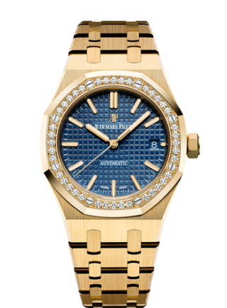 Audemars Piguet - 15451BA.ZZ.1256BA.01  Royal Oak 15451 Selfwinding Yellow Gold / Blue