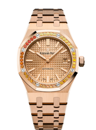 Audemars Piguet - 15451OR.YY.1256OR.01  Royal Oak 15451 Selfwinding Pink Gold / Pink / Sapphire