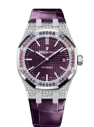 Audemars Piguet - 15452BC.ZY.D600CR.01/  Royal Oak Selfwinding 37 White Gold / Sapphire / Purple