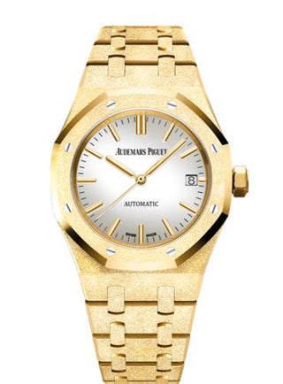 Audemars Piguet - 15454BA.GG.1259BA.02  Royal Oak 15454 Selfwinding Frosted Yellow Gold / Silver