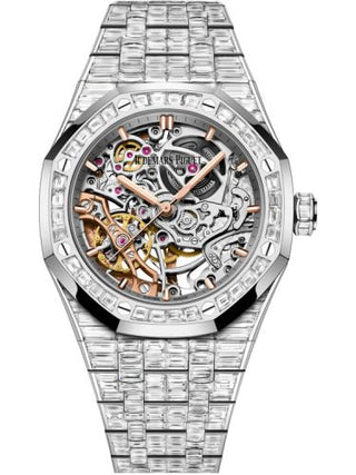 Audemars Piguet - 15469BC.ZZ.1260BC.01  Royal Oak 37 Double Balance Wheel Openworked  White Gold - Baguette