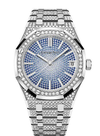 Audemars Piguet - 15512BC.ZZ.1322BC.01  Royal Oak Selfwinding 41 White Gold - Diamond / Blue Sapphire / 50th Anniversary