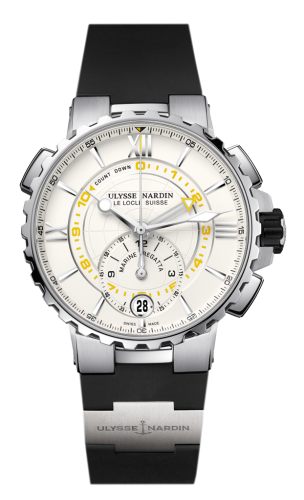 Ulysse Nardin - 1553-155-3/40  Marine Regatta Stainless Steel / Silver / Rubber