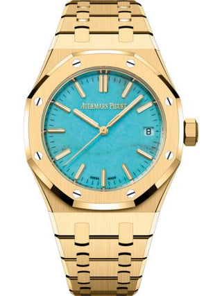 Audemars Piguet - 15550BA.00.1356BA.01  Royal Oak Selfwinding 37 Yellow Gold / Turquoise