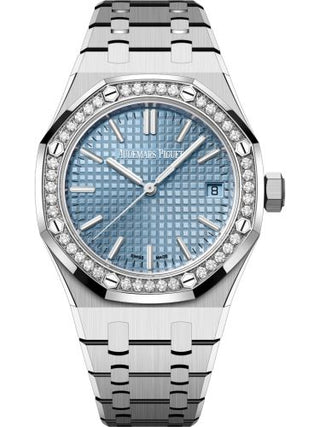 Audemars Piguet - 15551ST.ZZ.1356ST.01  Royal Oak Selfwinding 37 Stainless Steel - Diamond / Ice Blue / 50th Anniversary