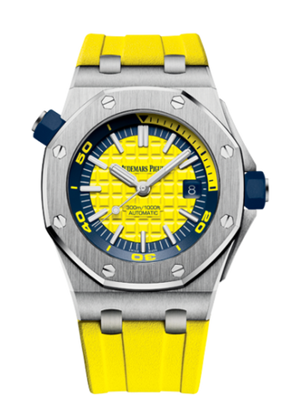 Audemars Piguet - 15710ST.OO.A051CA.01  Royal Oak Offshore Diver Stainless Steel / Yellow