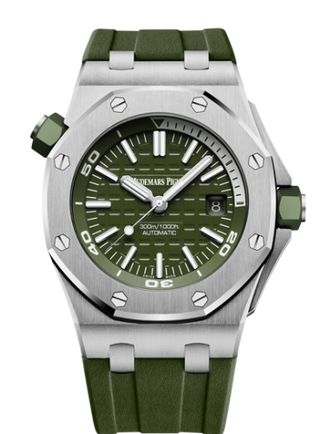 Audemars Piguet - 15710ST.OO.A052CA.01  Royal Oak Offshore Diver Stainless Steel / Khaki