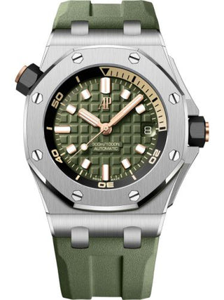 Audemars Piguet - 15720ST.OO.A052CA.01  Royal Oak Offshore Diver Stainless Steel / Green