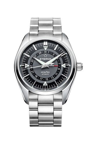 Eterna - 1598.41.41.0217  KonTiki Four-Hands Black / Bracelet