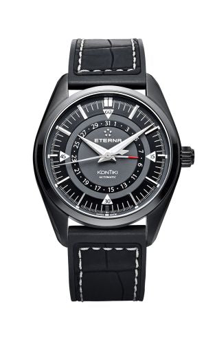 Eterna - 1598.43.41.1306  KonTiki Four-Hands Full Black / Strap