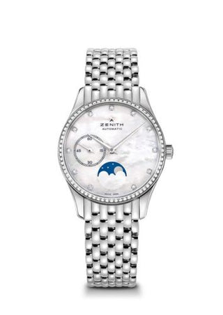 Zenith - 16.2310.692/81.M2310  Elite Ultra Thin Lady Moonphase MOP / Diamond / Bracelet