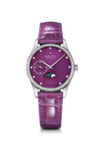 Zenith - 16.2310.692/92.C750  Elite Ultra Thin Lady Moonphase Purple / Diamond