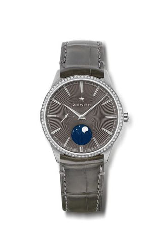 Zenith - 16.3200.692/03.C833  Elite Moon Phase 36 Stainless Steel / Grey