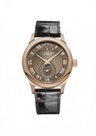 Chopard - 161926-5003  L.U.C Quattro Rose Gold / Brown