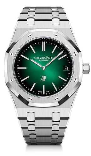 Audemars Piguet - 16202PT.OO.1240PT.01  Royal Oak Extra-Thin Platinum / Green / 50th Anniversary