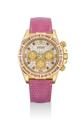 Rolex - 16588safu-0002  Daytona Zenith Yellow Gold Pink Sapphire Paved