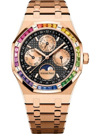 Audemars Piguet - 26614OR.YY.1220OR.01  Royal Oak Perpetual Calendar 41 Pink Gold - Rainbow / Black